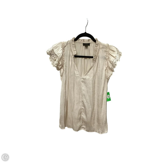 Blouse Short Sleeve By Current Air In Cream, Size: Xs