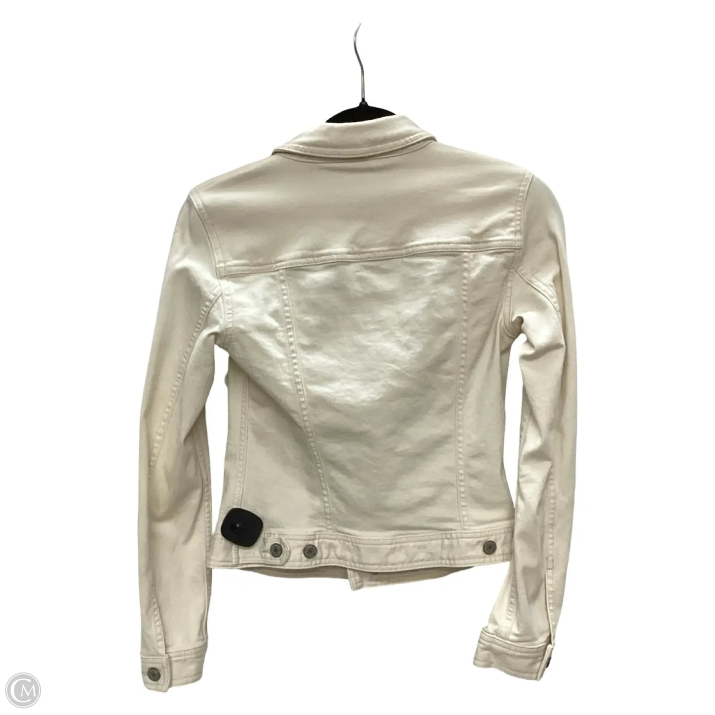 Jacket Denim By Talbots In Cream Denim, Size: Xs