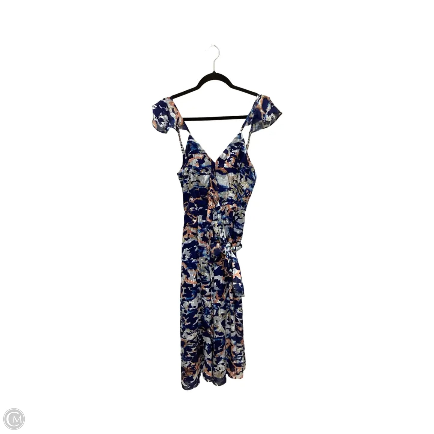 Designer Dress Casual Midi By Hutch In Blue, Size: M