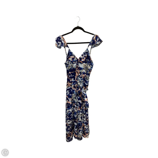Designer Dress Casual Midi By Hutch In Blue, Size: M