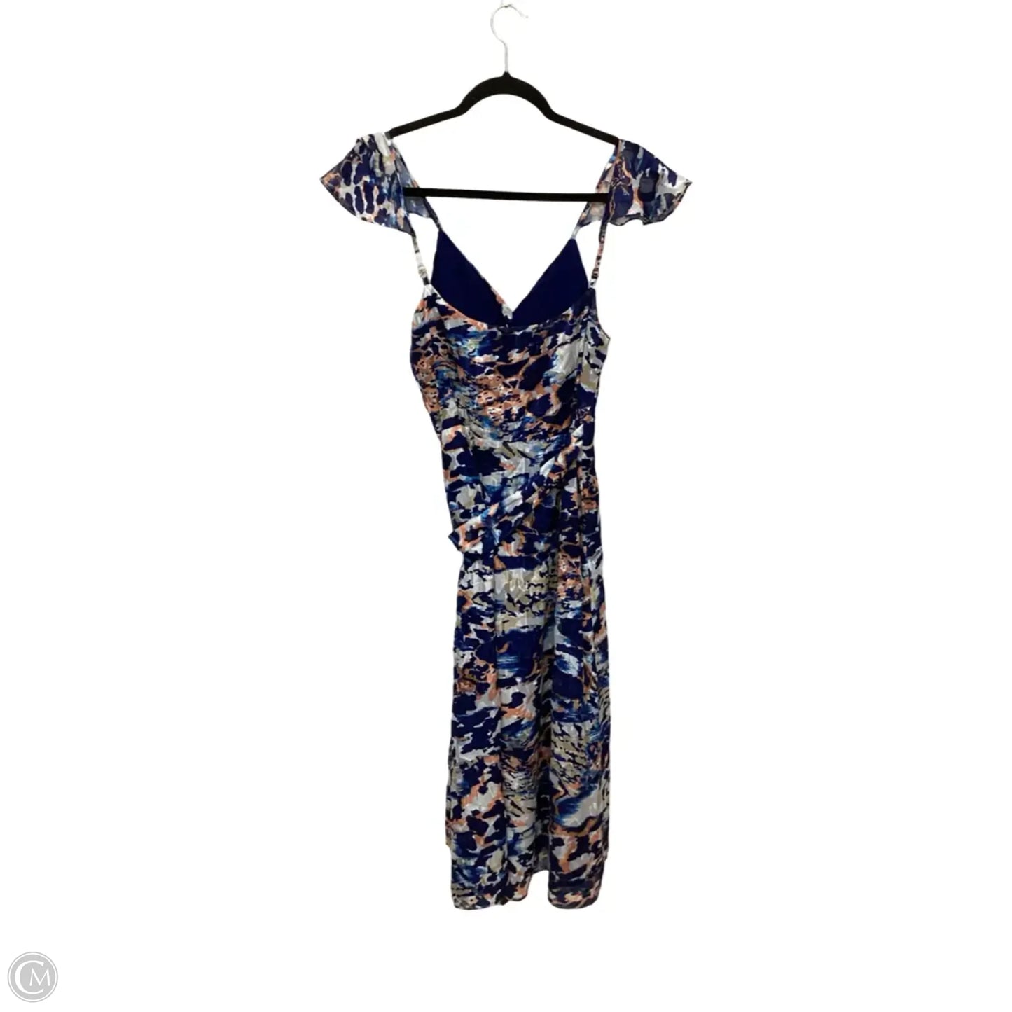 Designer Dress Casual Midi By Hutch In Blue, Size: M