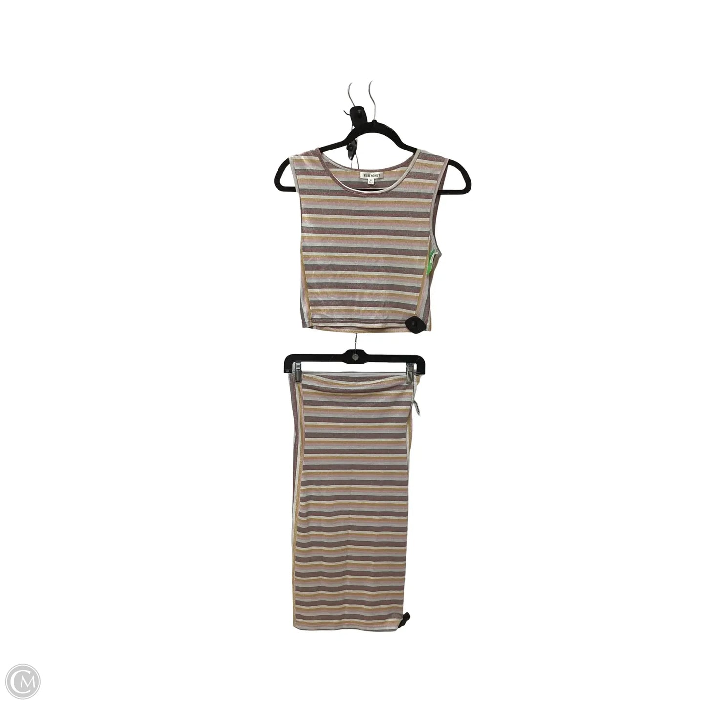 Skirt Set 2pc By Clothes Mentor In Striped Pattern, Size: S