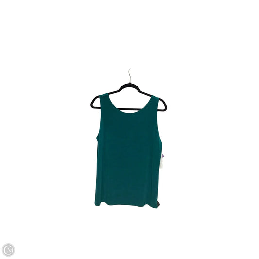 Blouse Sleeveless By Chicos In Green, Size: 12