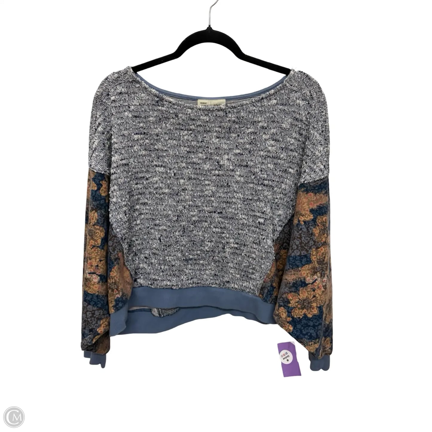 Blouse Long Sleeve By Saturday/sunday In Blue, Size: S
