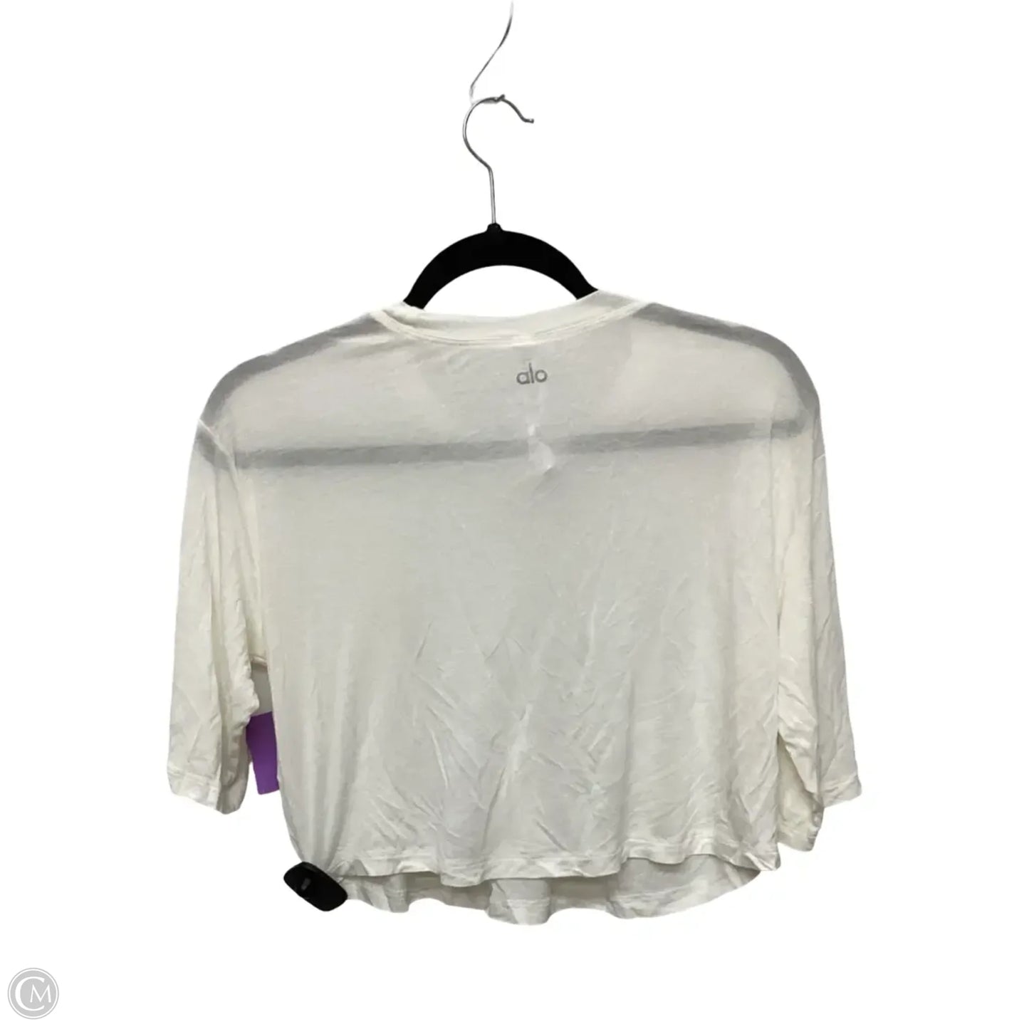 Athletic Top Short Sleeve By Alo In White, Size: S