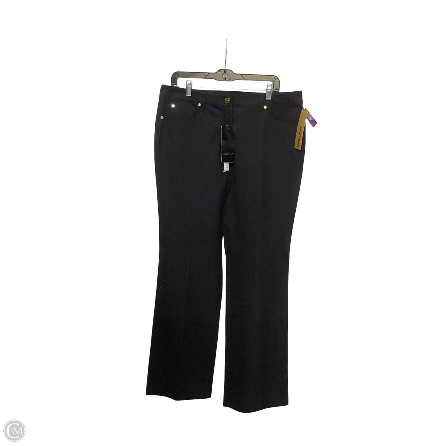 Jeans Designer By Escada In Black, Size: 14