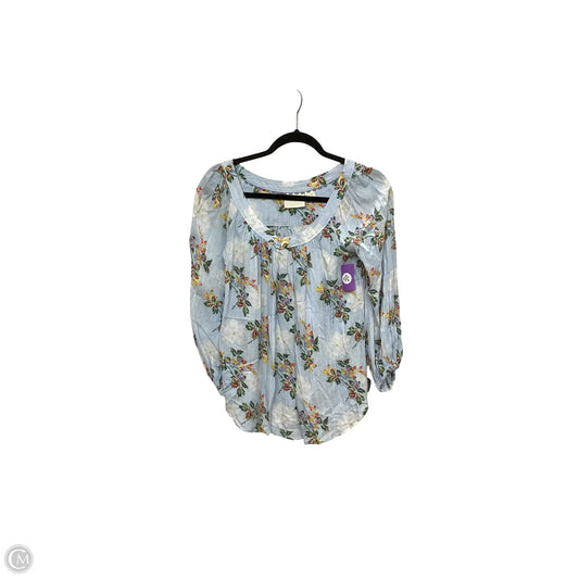 Blouse 3/4 Sleeve By Maeve In Blue, Size: 0