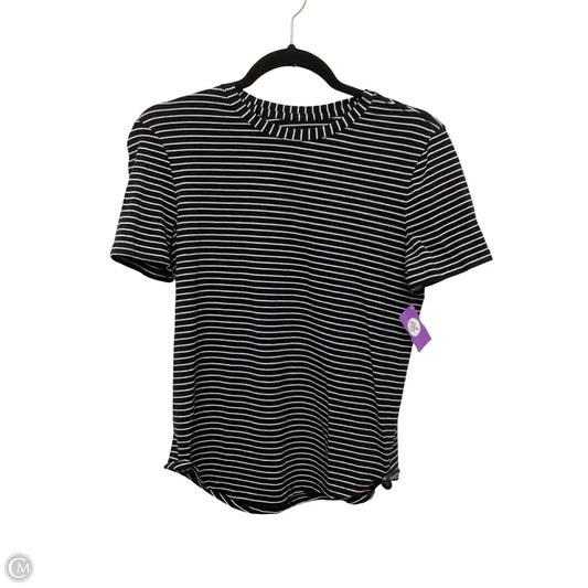 Athletic Top Short Sleeve By Lululemon In Black, Size: 4