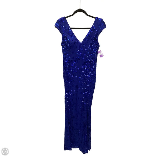 Dress Party Long By Clothes Mentor In Blue, Size: M