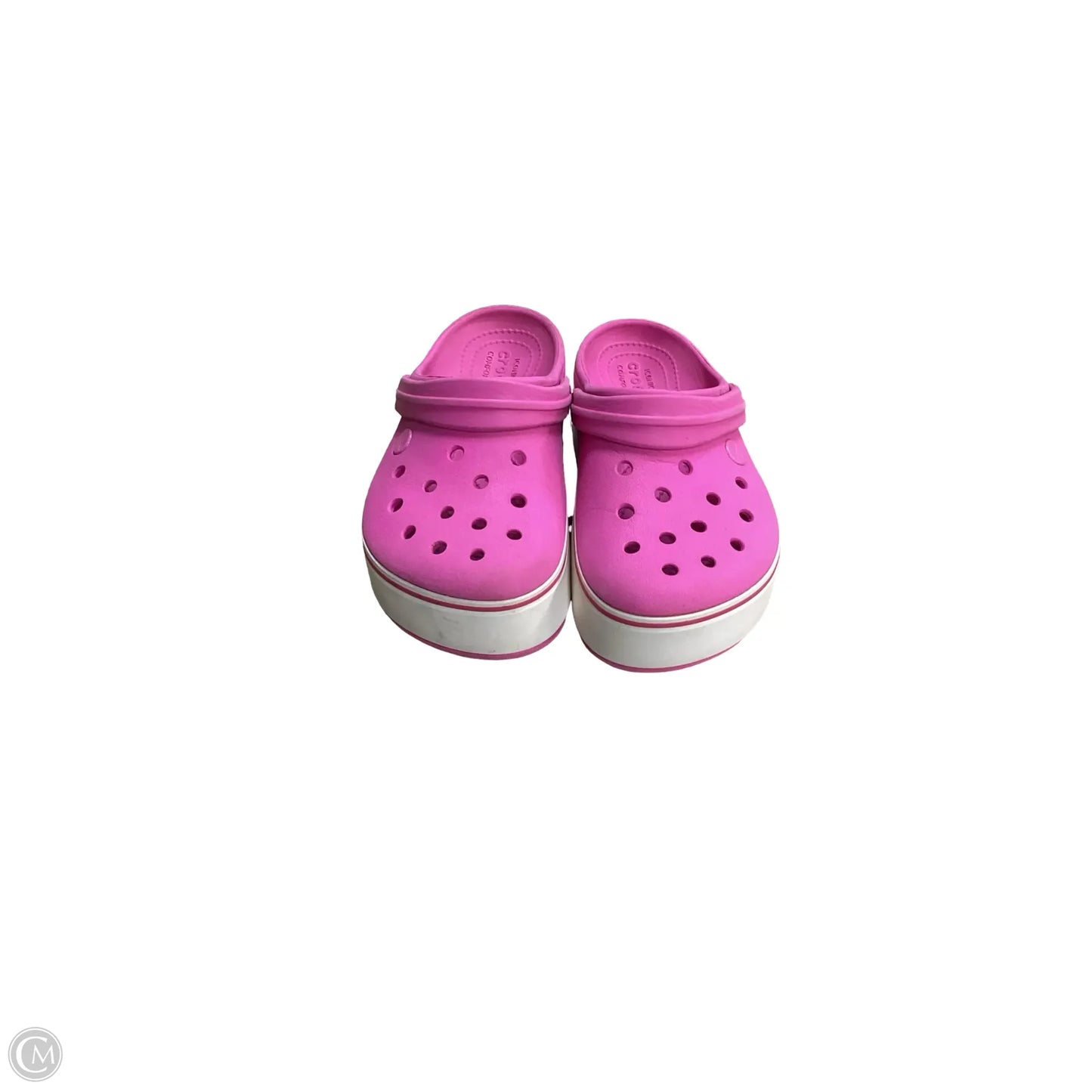 Shoes Flats By Crocs In Pink, Size: 6