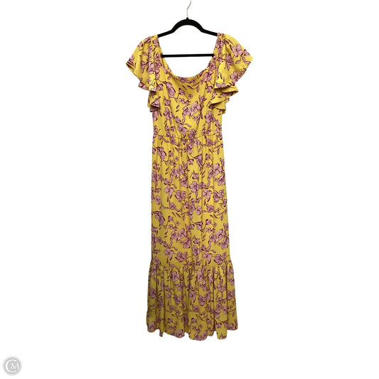 Designer Dress Casual Maxi By Sachin & Babi In Yellow, Size: 4