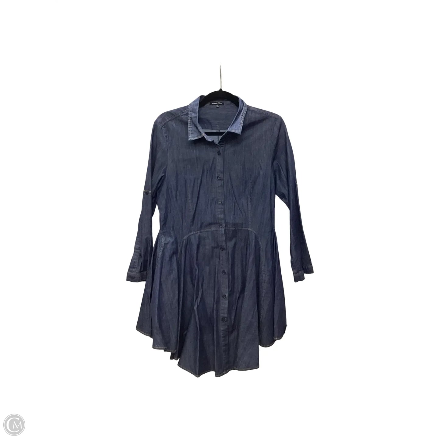 Dress Casual Short By Goodtime In Blue Denim, Size: L