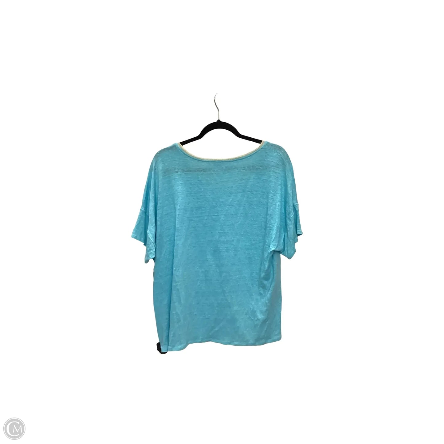 Top Short Sleeve Basic By Chicos In Blue, Size: Xl