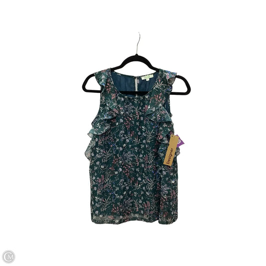 Designer Blouse Sleeveless By Jade Melody Tam In Green, Size: S