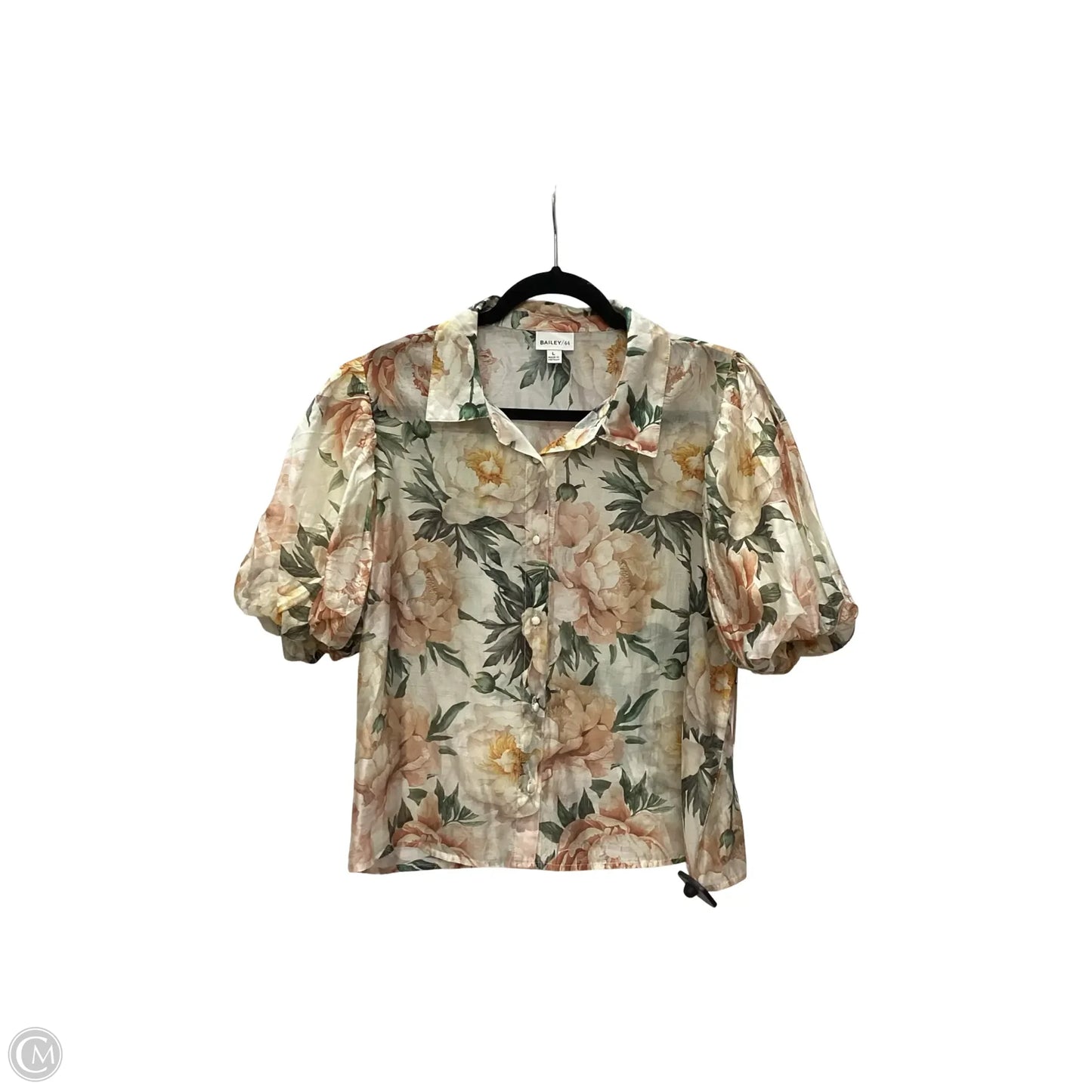 Blouse Short Sleeve By Bailey 44 In Floral Print, Size: L
