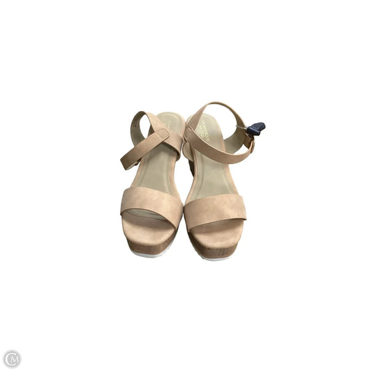 Sandals Heels Wedge By DOMINIQUE NICOLE In Brown, Size: 10