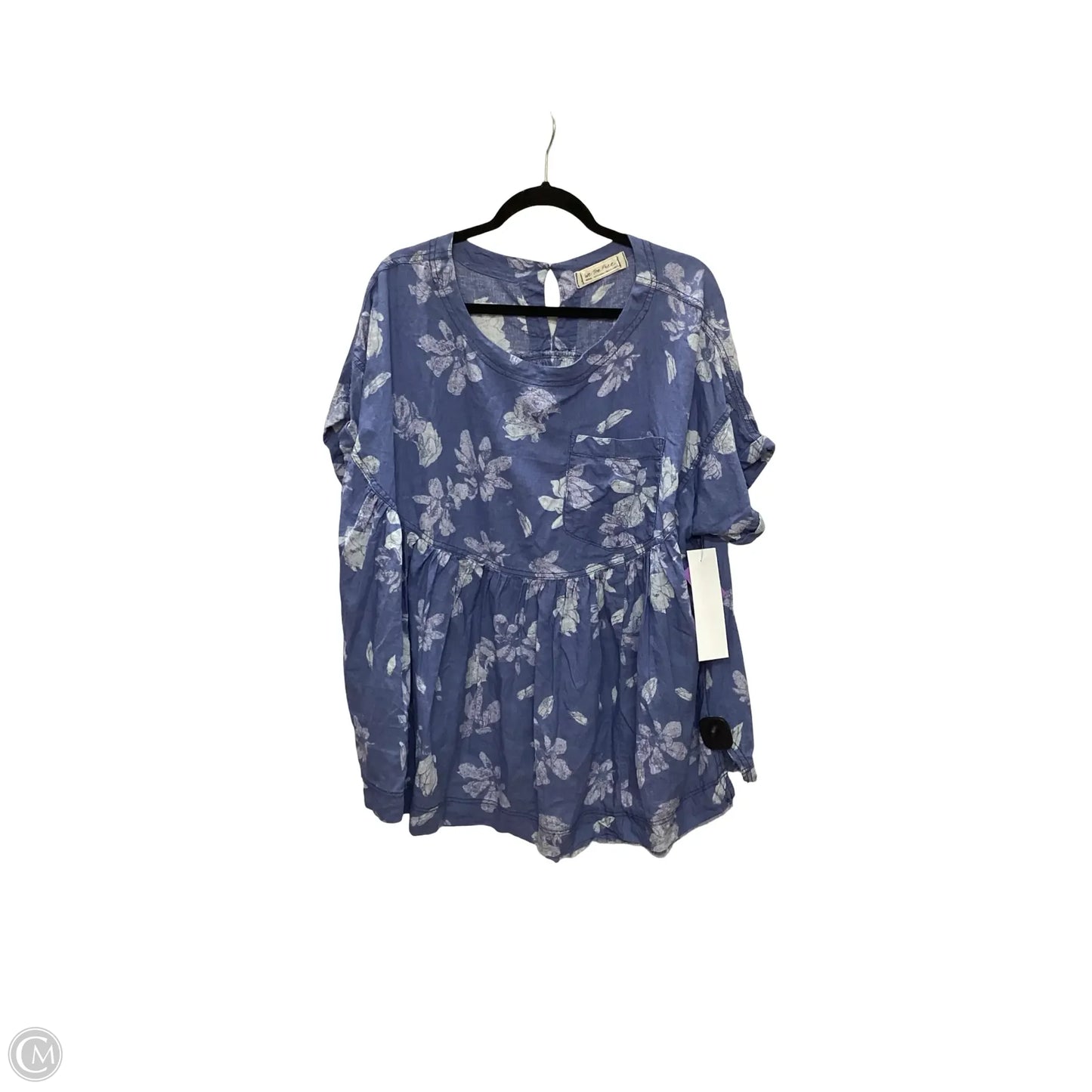 Blouse Short Sleeve By We The Free In Blue, Size: M