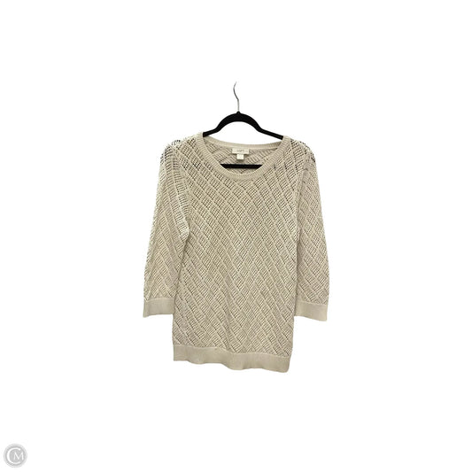 Sweater By Loft In Cream, Size: Lp