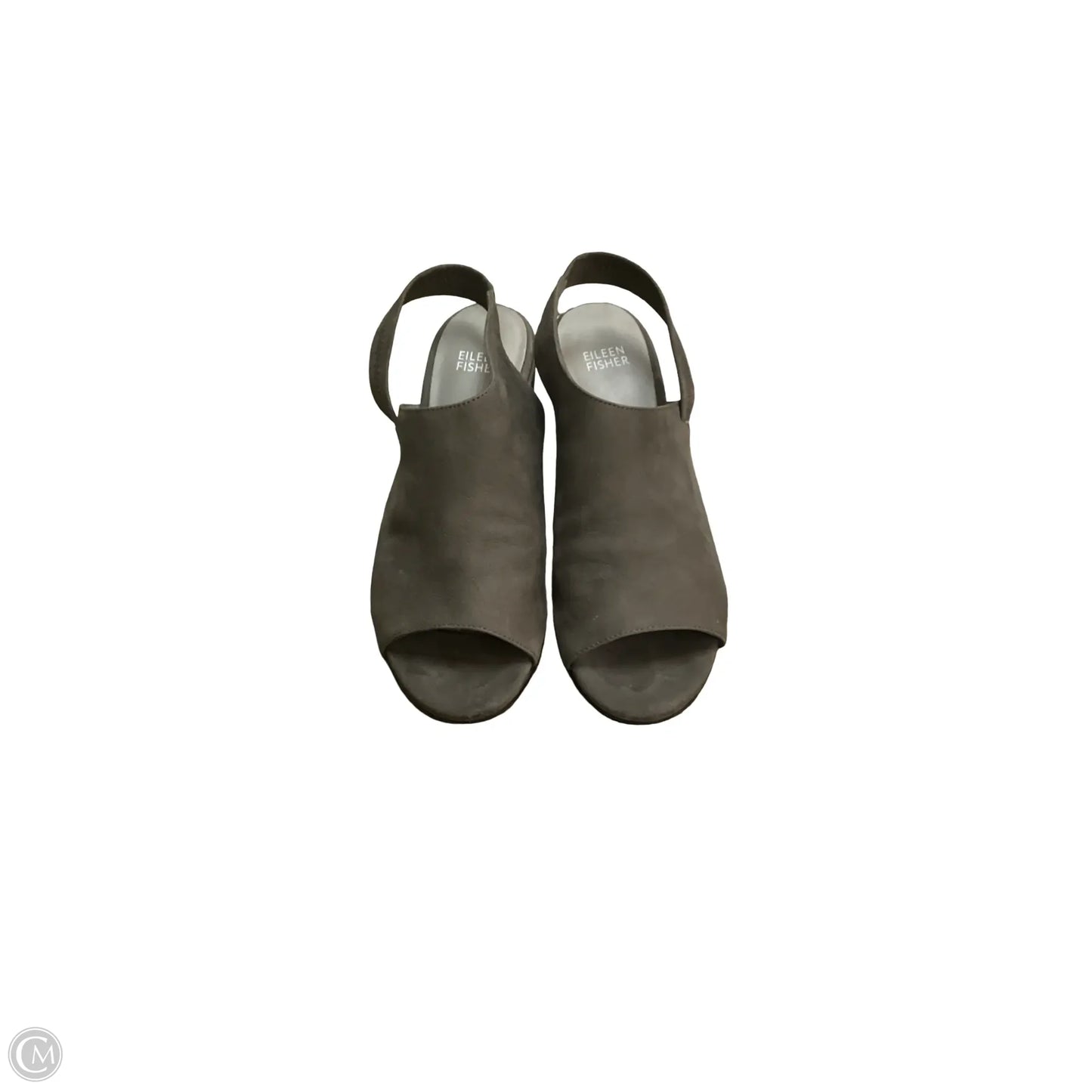 Sandals Heels Block By Eileen Fisher In Grey, Size: 8