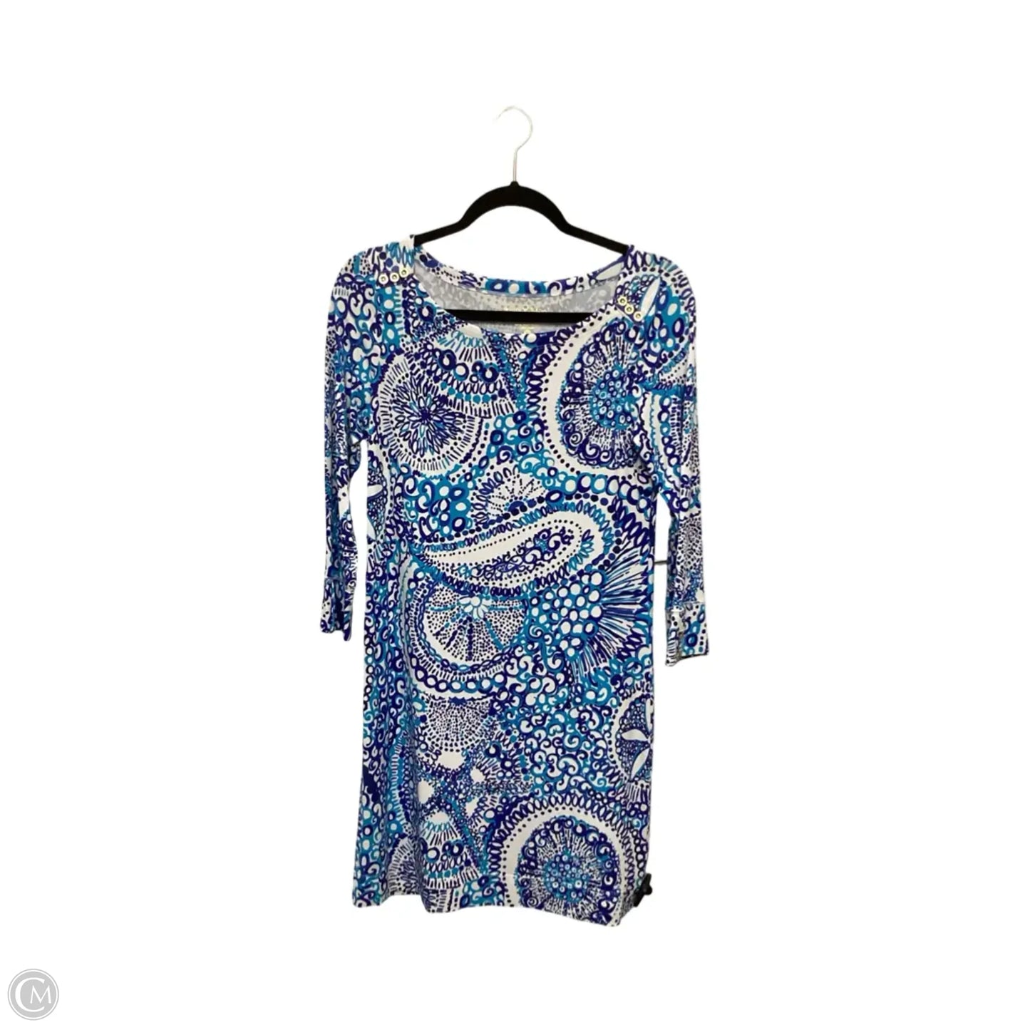 Dress Designer By Lilly Pulitzer In Blue & White, Size: M