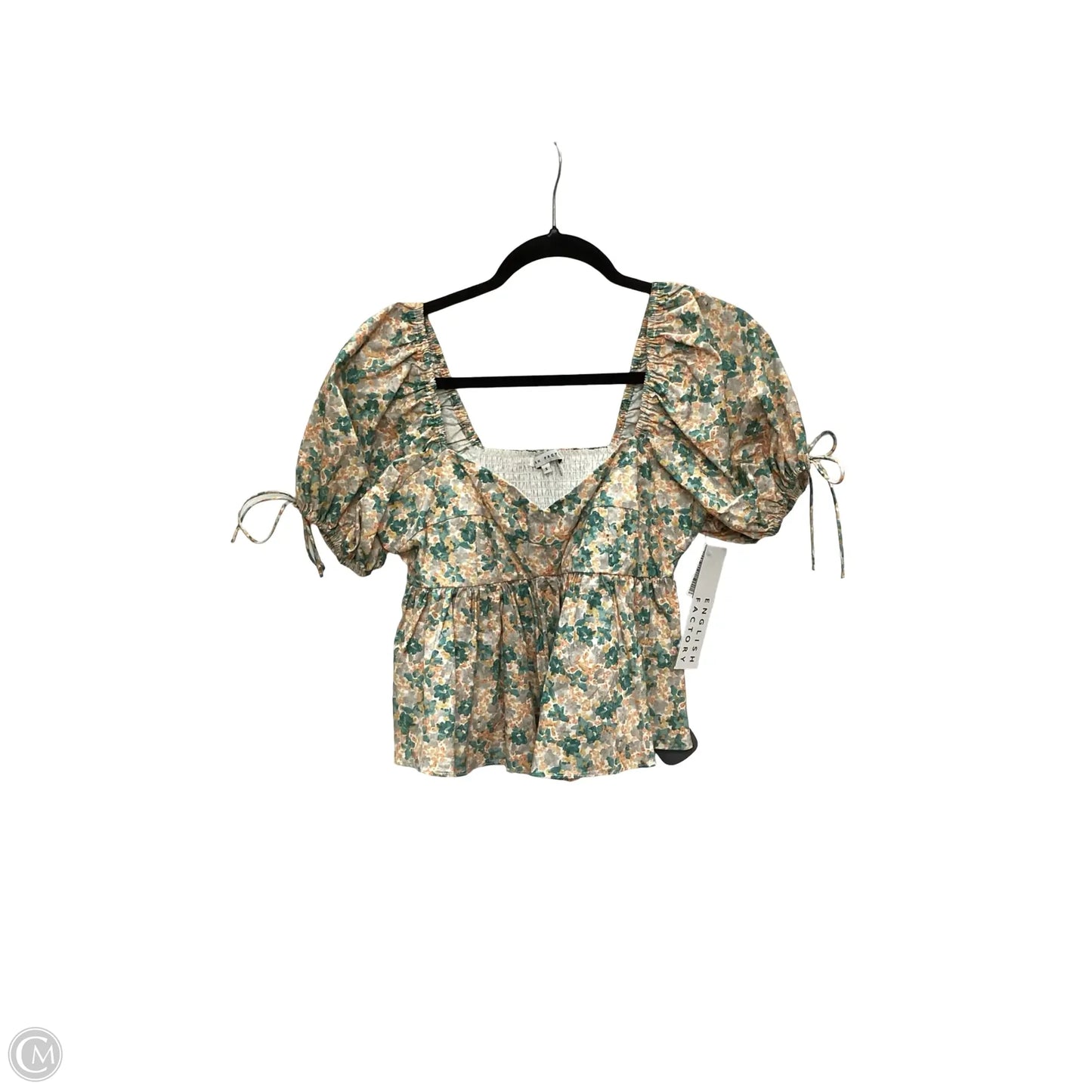 Blouse Short Sleeve By English Factory In Floral Print, Size: S