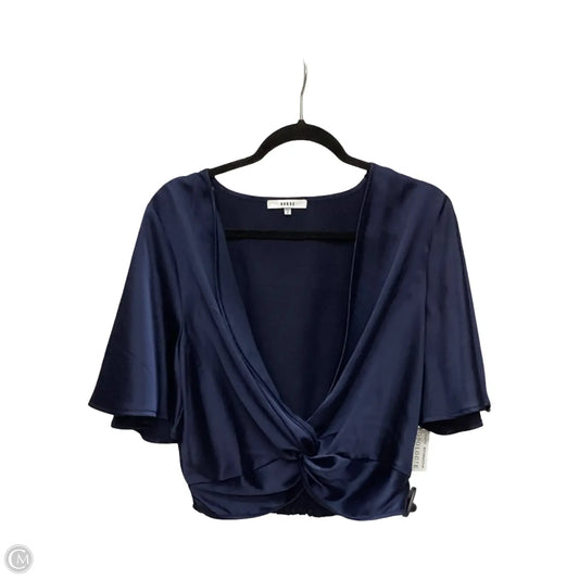 Blouse Short Sleeve By Ro & De In Navy, Size: M