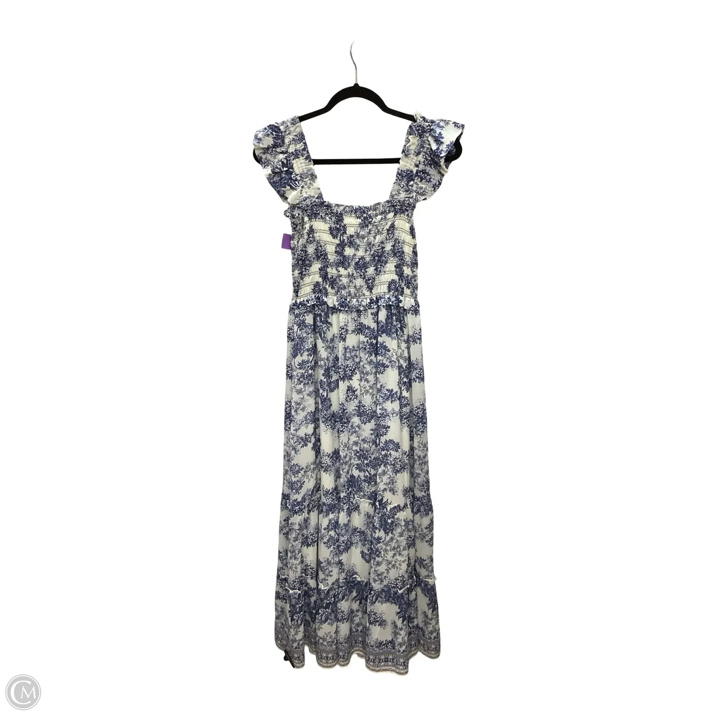 Dress Casual Maxi By Max Studio In Blue & White, Size: M