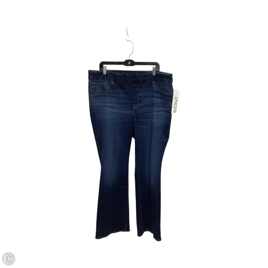 Jeans Boot Cut By Chicos In Blue Denim, Size: 18
