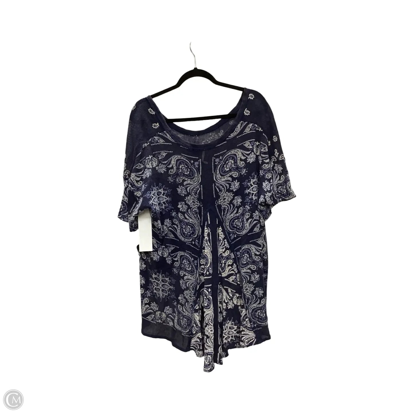 Blouse Short Sleeve By Free People In Blue, Size: Xs