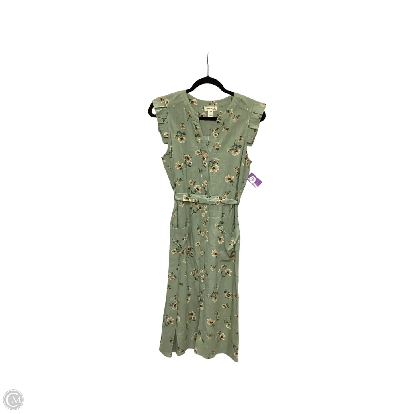 Dress Casual Midi By Monteau In Green, Size: S