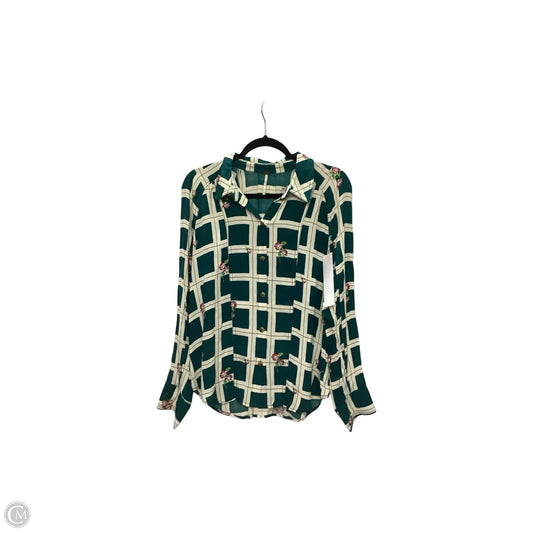 Blouse Long Sleeve By Free People In Green, Size: M
