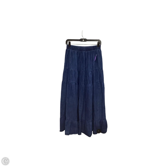 Skirt Midi By Blu Pepper In Blue Denim, Size: M