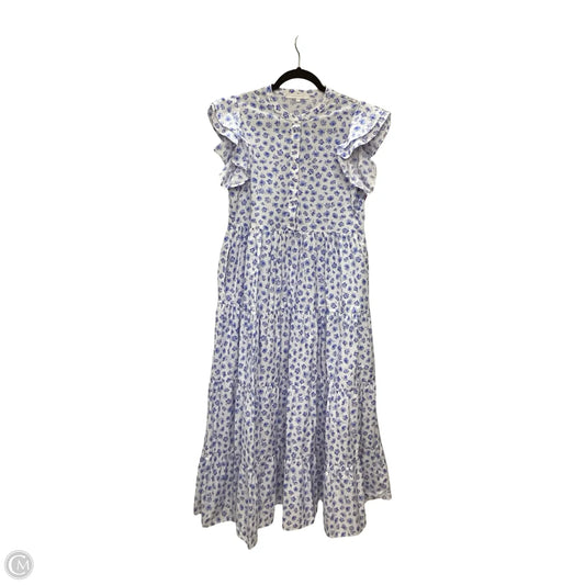 Dress Casual Maxi By Olivaceous In Blue & White, Size: M