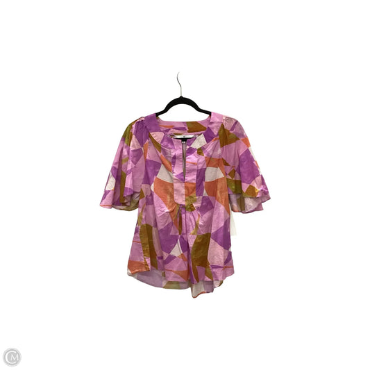 Designer Blouse Short Sleeve By Cmb In Multi-colored, Size: M