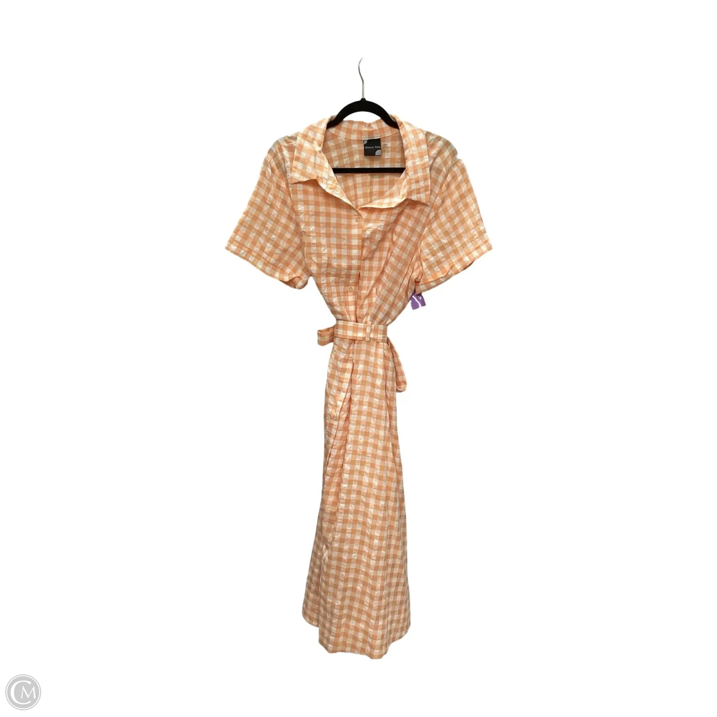 Dress Casual Midi By Maison Tara In Orange, Size: 20