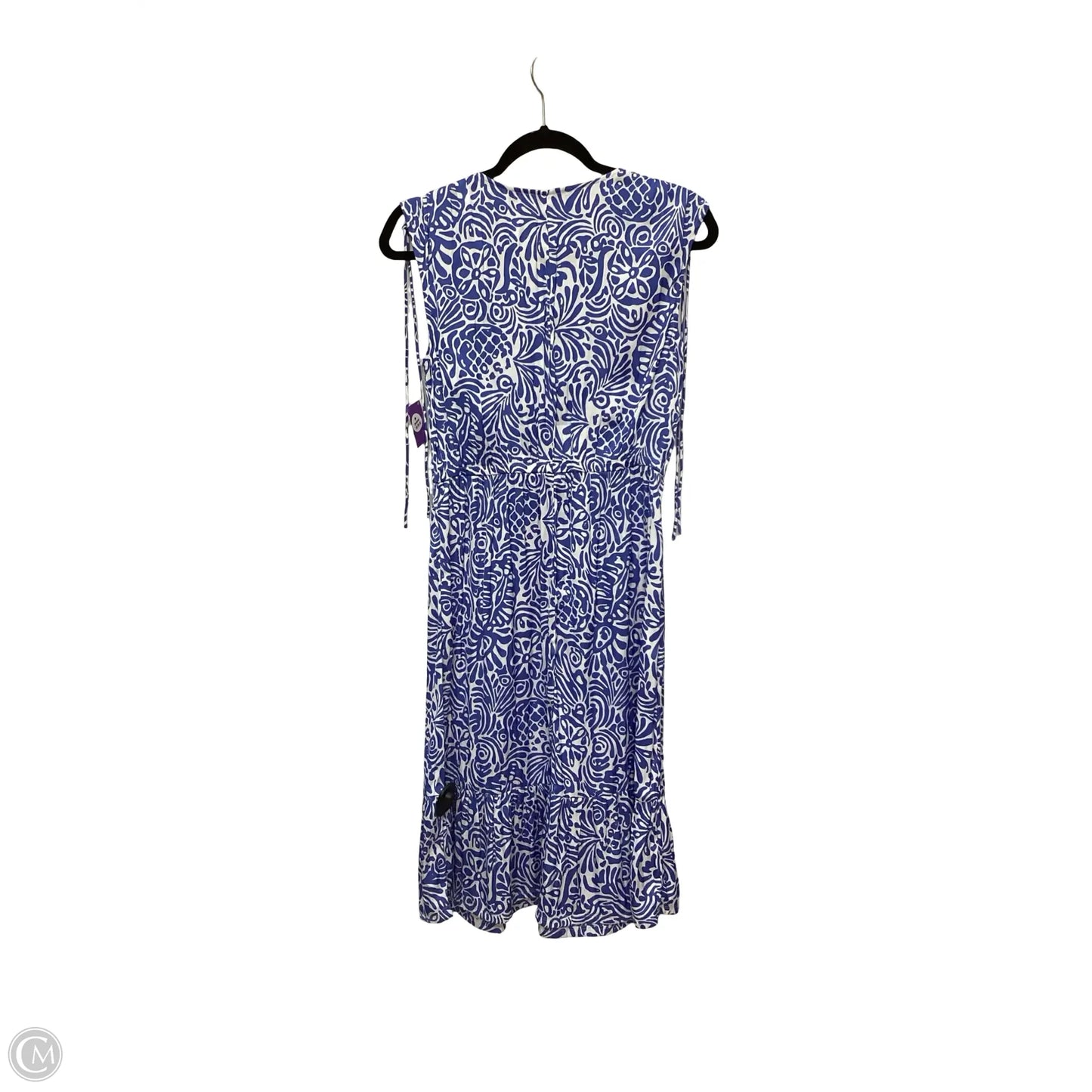 Dress Casual Midi By Loft In Blue & White, Size: Sp