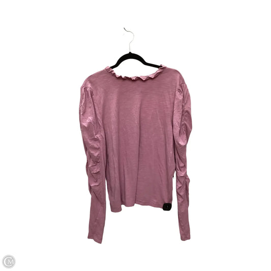 Blouse Long Sleeve By Maeve In Pink, Size: Xl