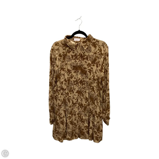Dress Casual Short By Pink Lily In Brown, Size: Xs
