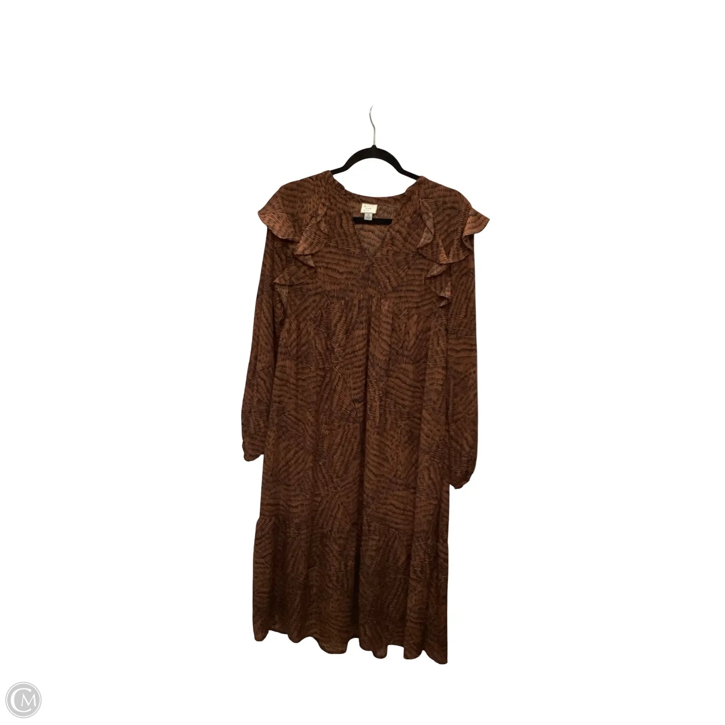Dress Casual Midi By A New Day In Brown, Size: M