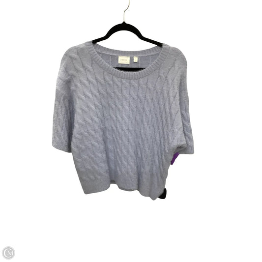 Blouse Short Sleeve By Cyrus In Blue, Size: S