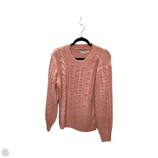 Sweater By Loft In Pink, Size: L