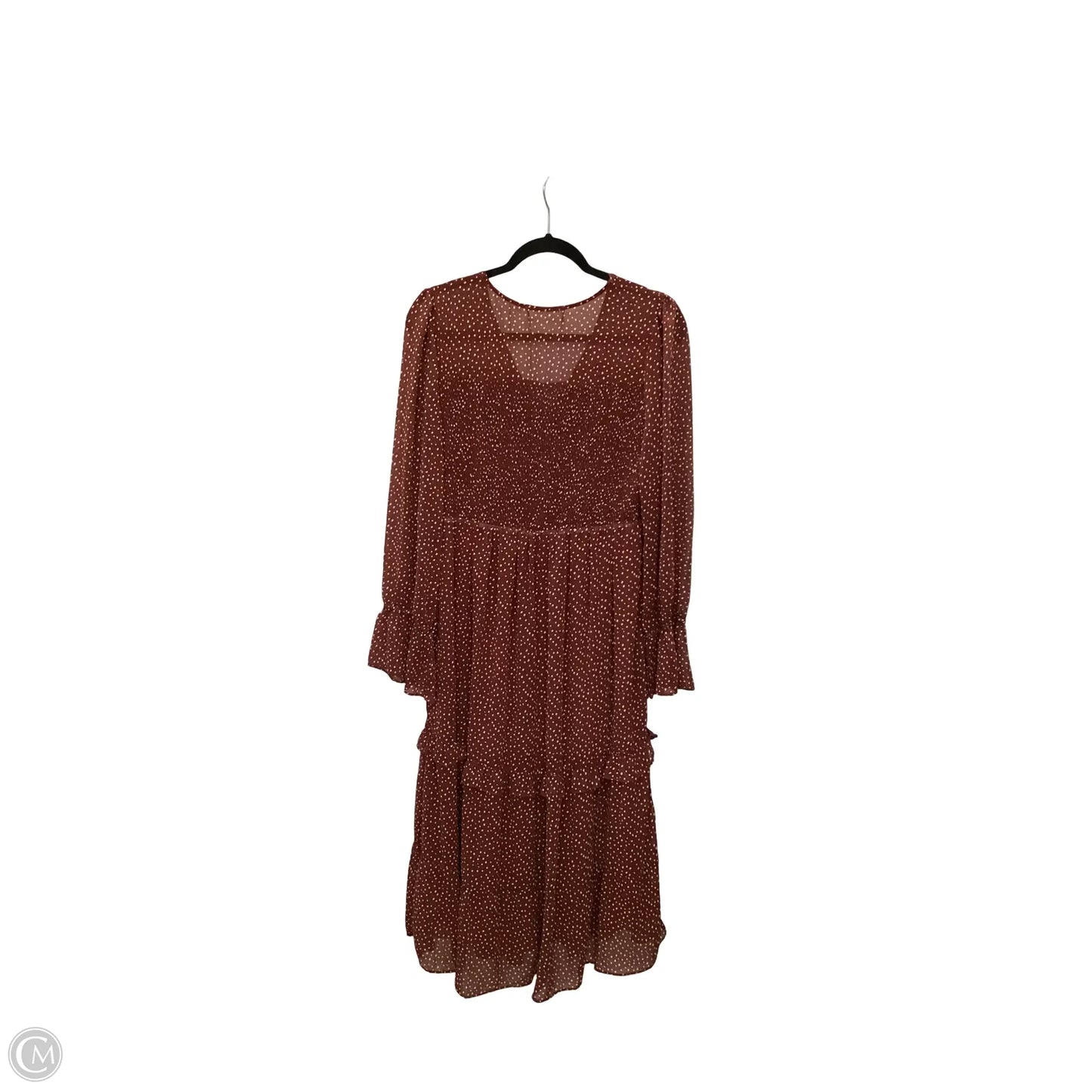Dress Casual Midi By Impressions In Brown, Size: M