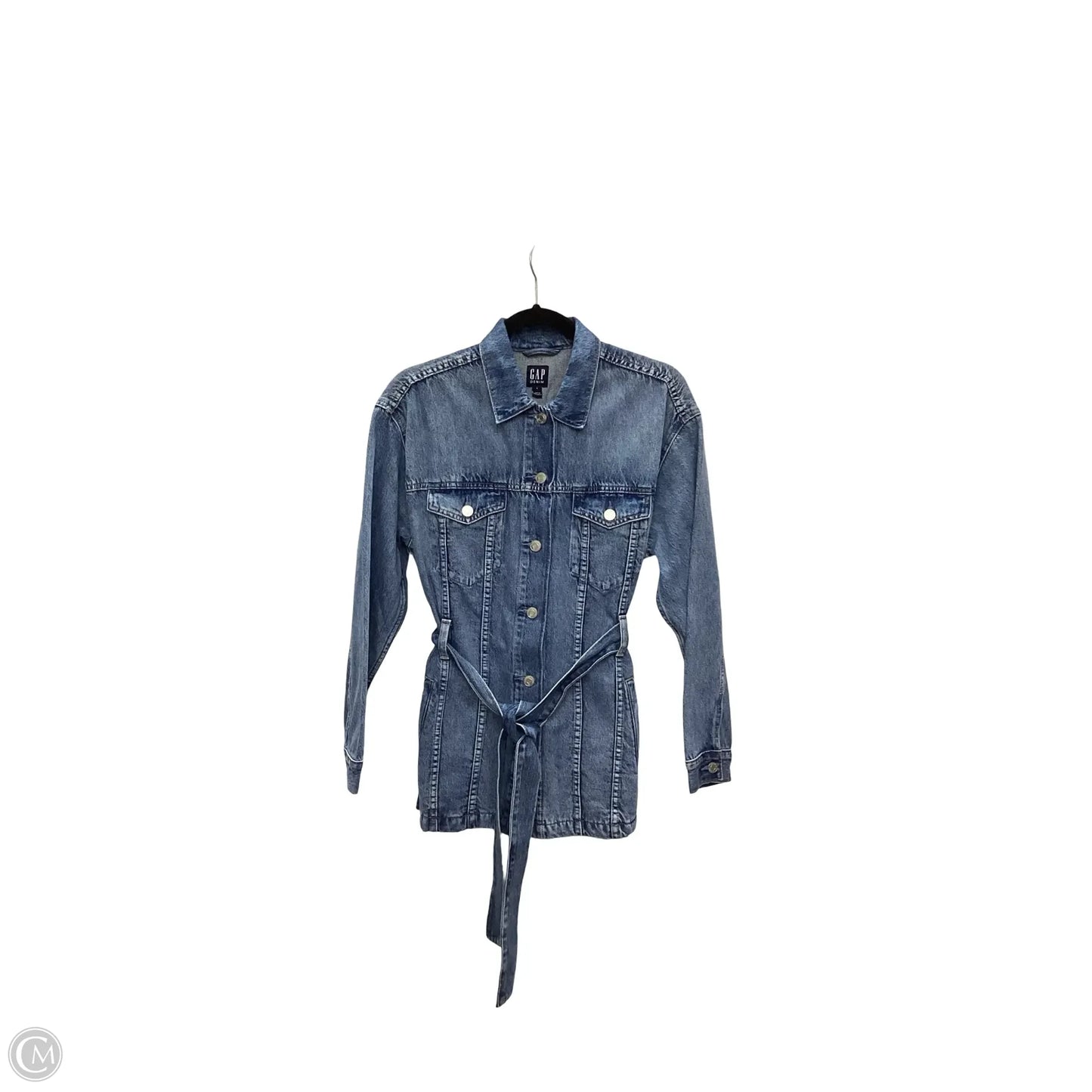 Jacket Denim By Gap In Blue Denim, Size: S