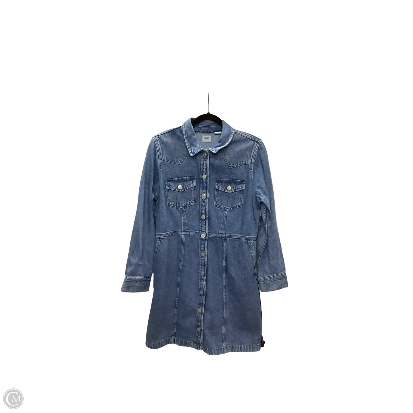 Dress Casual Short By Levis In Blue Denim, Size: L