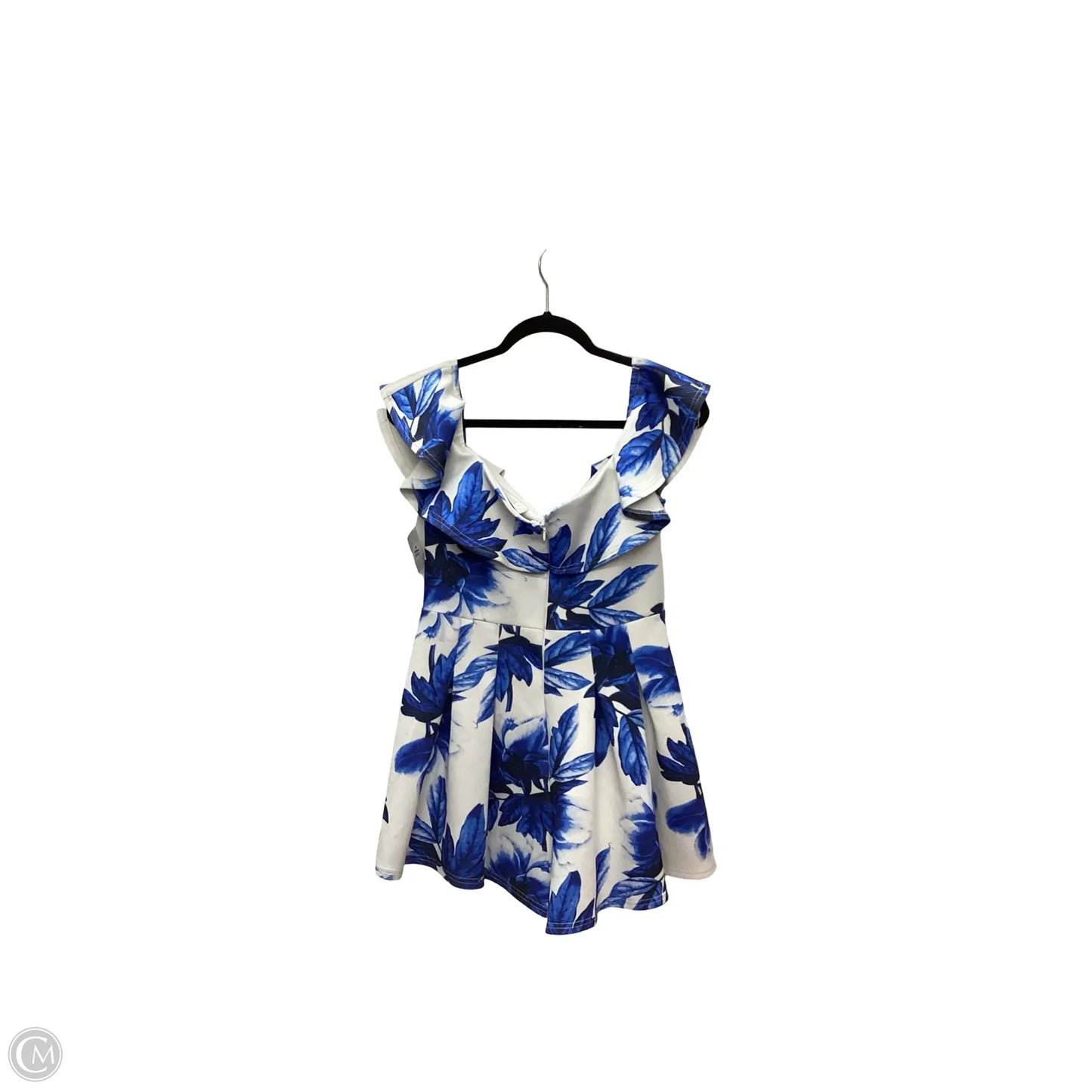 Romper By Aura In Blue & White, Size: L