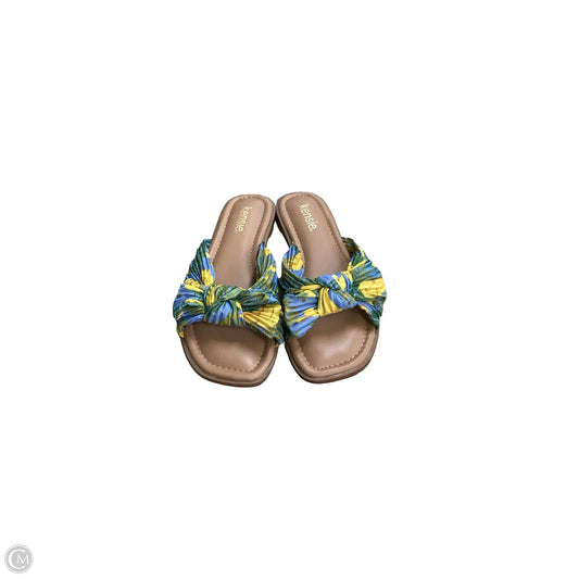Sandals Flats By Kensie In Multi-colored, Size: 6.5