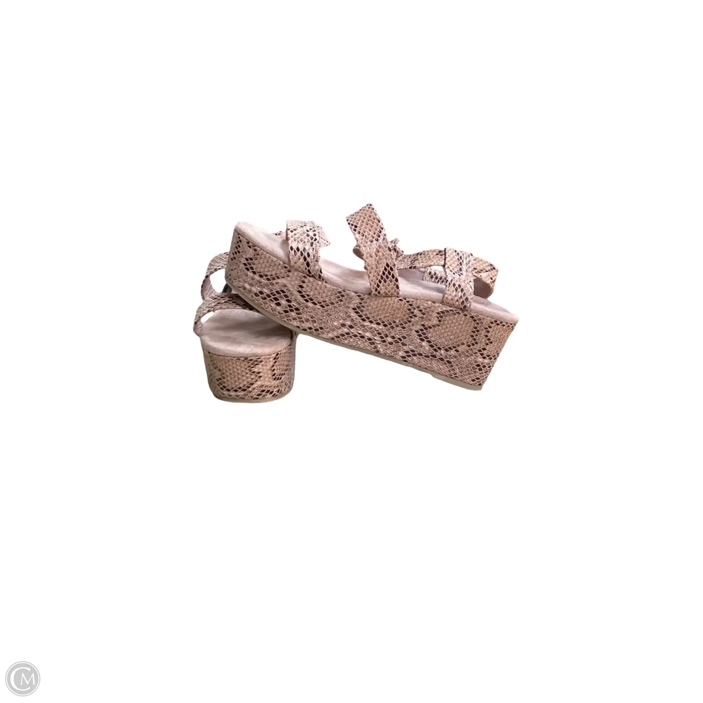 Sandals Heels Platform By Qupid In Tan, Size: 9.5