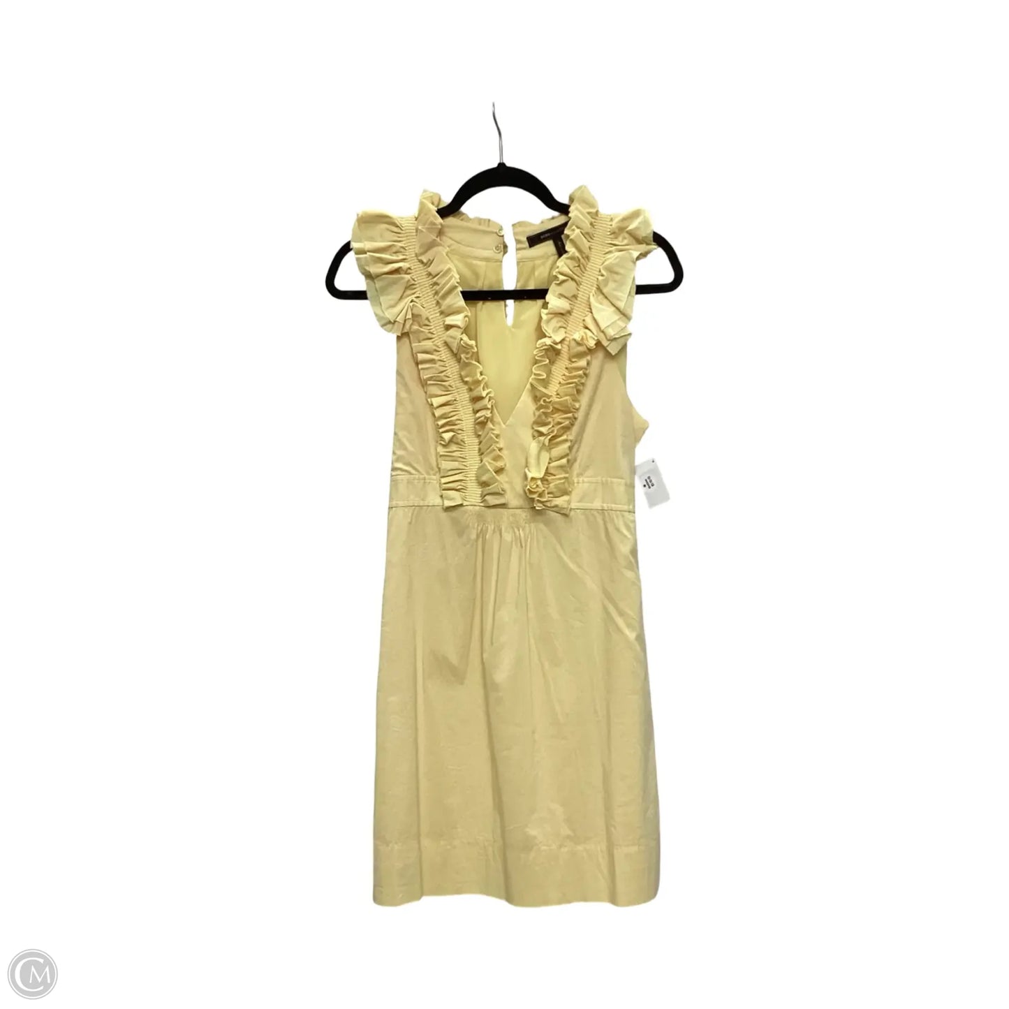 Dress Casual Short By Bcbgmaxazria In Yellow, Size: S