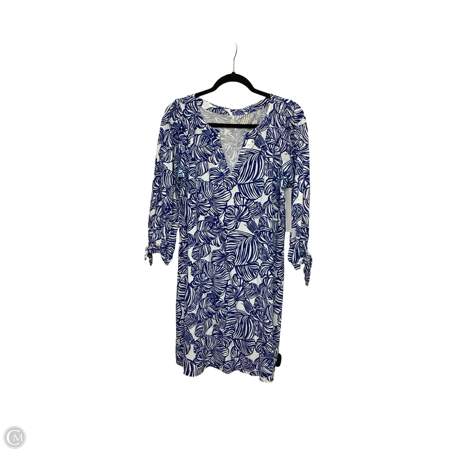 Dress Designer By Lilly Pulitzer In Blue & White, Size: L