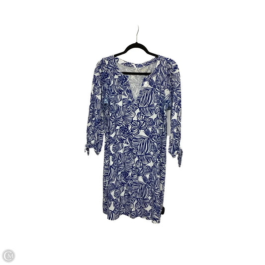 Dress Designer By Lilly Pulitzer In Blue & White, Size: L